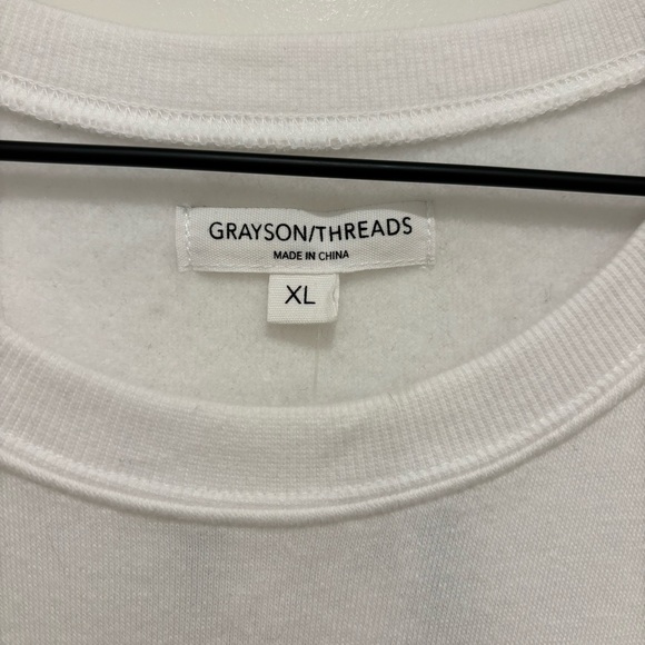 NWT Greyson Threads Apres Ski White Pullover Crewneck Sweatshirt Top XL - Picture 5 of 10